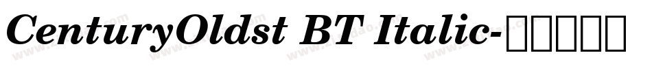 CenturyOldst BT Italic字体转换